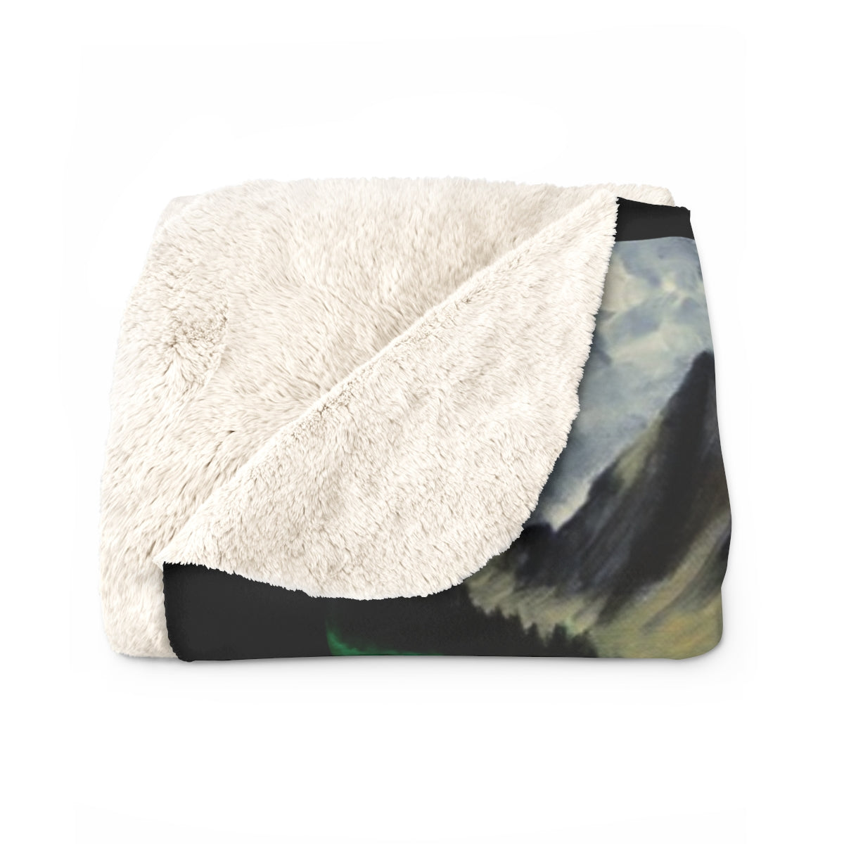 “Mountain Lady” Sherpa Fleece Blanket Large