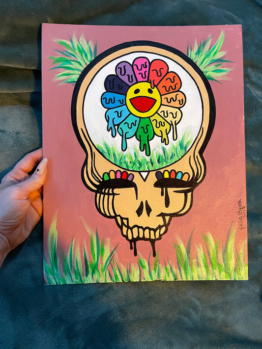 Grateful Dead x Murakami Stealie Original Painting